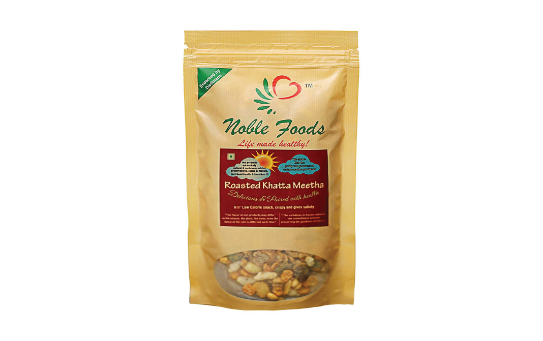 Noble Foods Roasted Khatta Meetha    Pack  180 grams